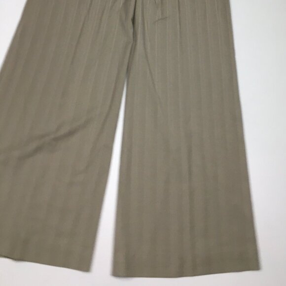 BCBGMAXAZRIA Taupe Beige Pinstriped TABATHA Flare Leg Dress Pant - Picture 11 of 11